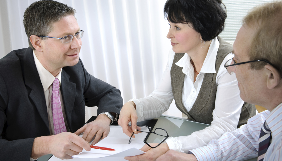 people meeting with a financial advisor